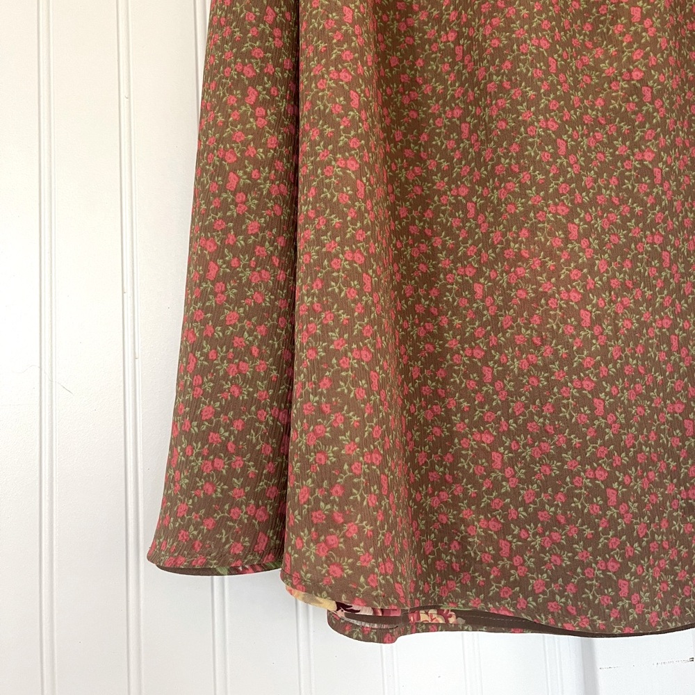 Brown Floral A-Line Maxi Skirt - Women's - Picture 9 of 12